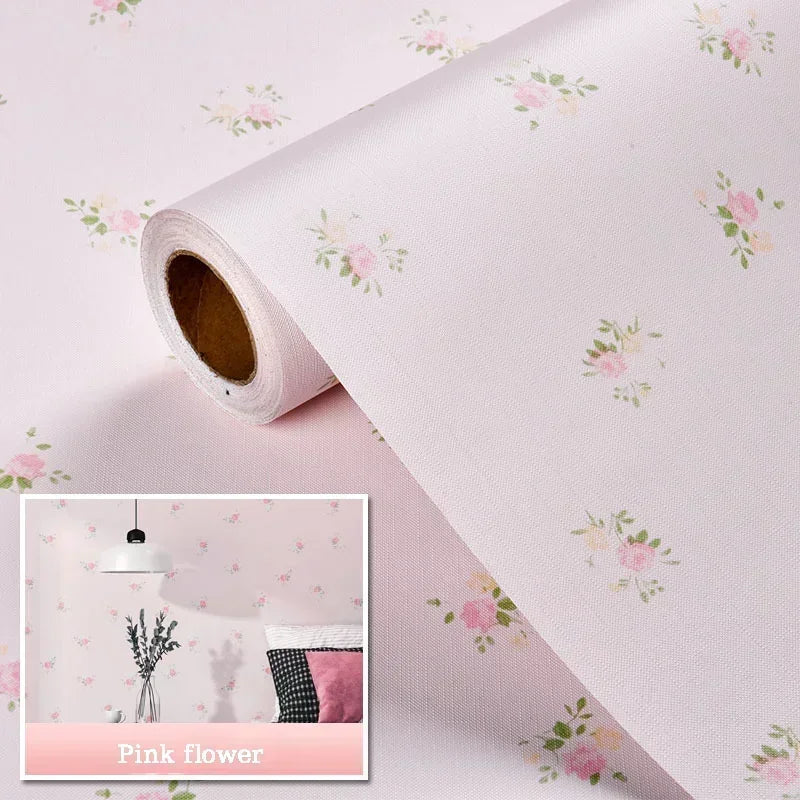 Self-adhesive Wallpaper Pastoral Flowers Waterproof and Moisture-proof Home Stickers for Living Room Bedroom Floral Decoration