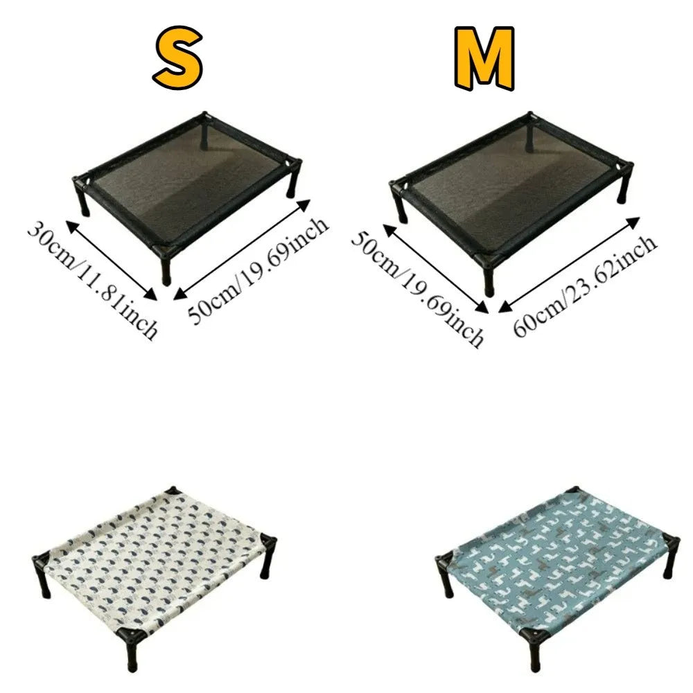 Pet Furniture Non-Slip Dog Marching Bed Moisture Proof Removable Elevated Pet Bed Breathable Washable Cat Sofa Bed Camping