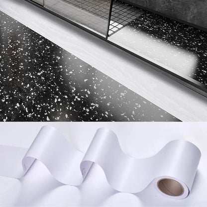 10M/Roll Windowsill Waist Line Wallpaper Waterproof Wood Grain Wall Border Sticker Self-adhesive Door Frame Waveguide Line