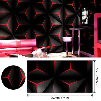 Ktv Decoration Wallpaper 3D Three-dimensional Plane Geometric Pattern Theme Box Background Wallpaper Mural Wallpaper