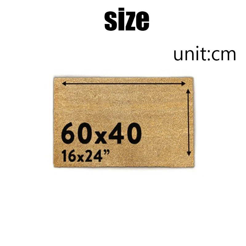 Personalized Quote Coconut Fiber Doormat Custom Outdoor Indoor Door Rug for Patio Entry Dust Removal Durable Easy Maintain
