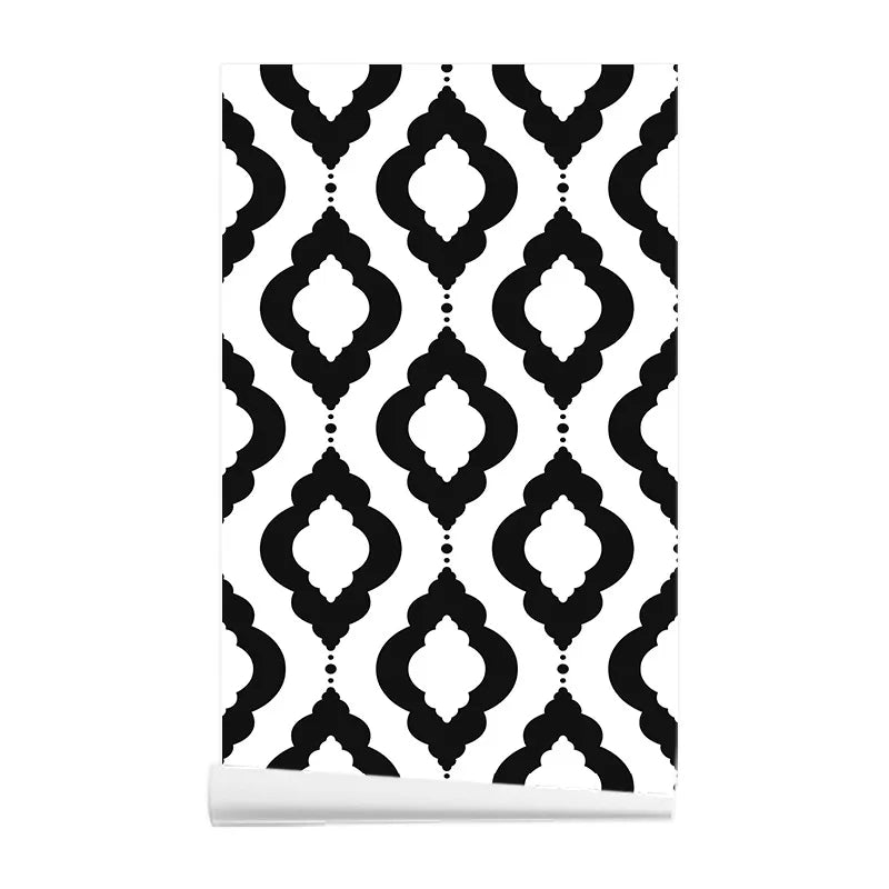 Bamboo wallpaper modern geometric contact paper black stripes detachable self-adhesive wallpaper wall covering home decoration