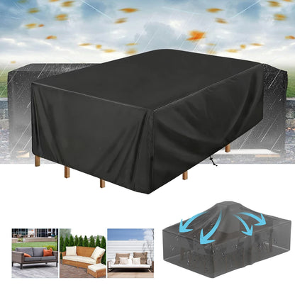 Outdoor Furniture Cover, Dust-proof, Waterproof and UV-proof Cover, Courtyard Garden Sunshade Protection Cover  Multi-size