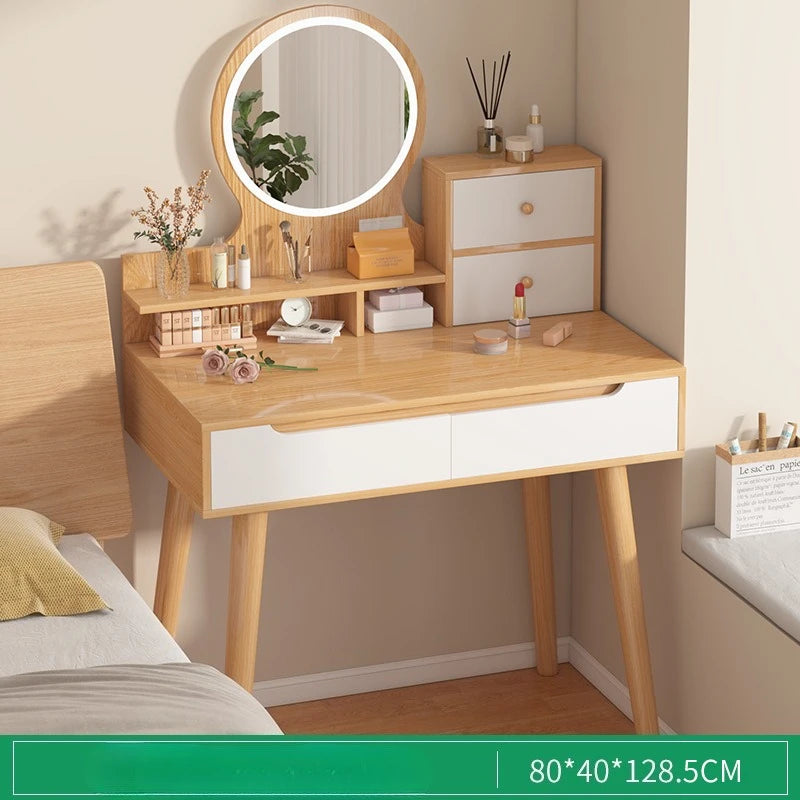 Dresser girl bedroom Internet celebrity dressing table small apartment bedroom modern light luxury storage cabinet integrated