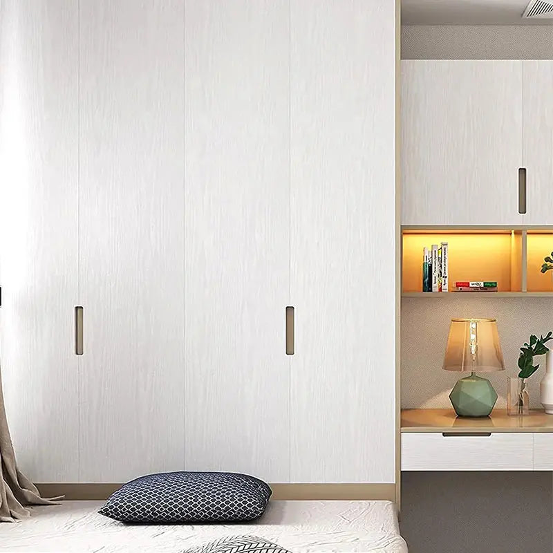Wallpapers Home Decor Bedroom Waterproof Wall Stickers 45cm White Wood Grain Suitable For Living Room Wallpaper Self Adhesive