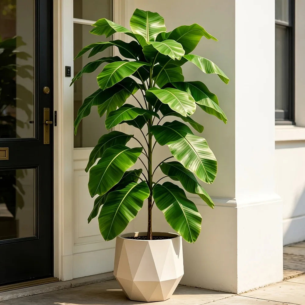1PC 100CM Giant Outdoor Artificial Banana Tree with Green  23Leaves for Indoor/Outdoor Potted Plants Christmas Decora