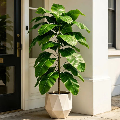1PC 100CM Giant Outdoor Artificial Banana Tree with Green  23Leaves for Indoor/Outdoor Potted Plants Christmas Decora