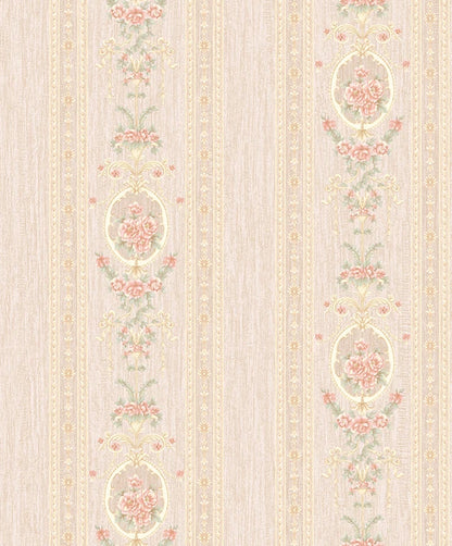 American Pastoral Non-Woven Wallpaper 3D Three-Dimensional Background Wall Home Bedroom Living Room Ab Matching Floral Wallpaper