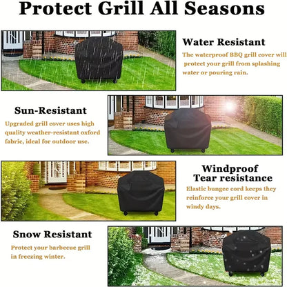 BBQ Grill Barbecue Cover Dustproof Waterproof Thickened BBQ Cover Outdoor Rainproof BBQ Cover