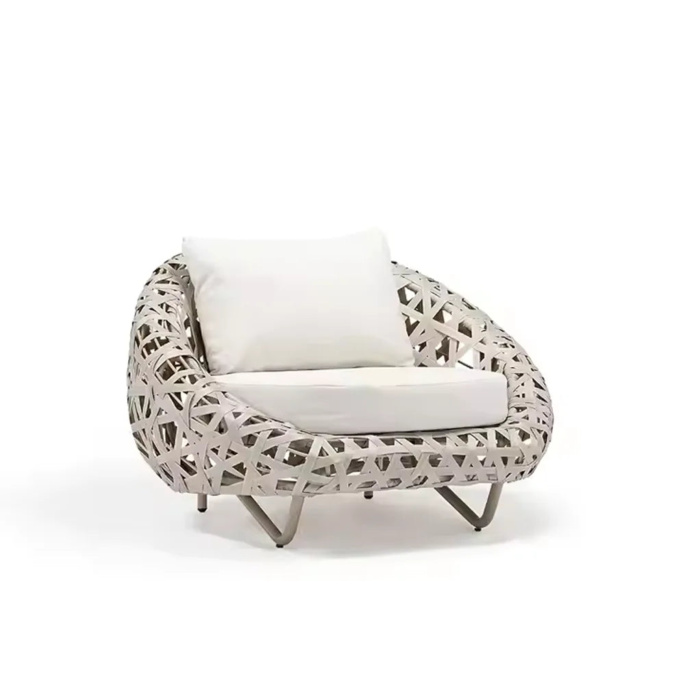 Hot Outdoor Custom Luxury Leisure Rattan Recliner Villa Garden Design Waterproof Outdoor Bird Nest Recliner