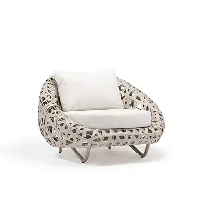 Hot Outdoor Custom Luxury Leisure Rattan Recliner Villa Garden Design Waterproof Outdoor Bird Nest Recliner
