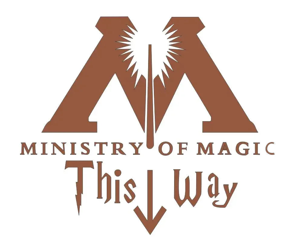 Bathroom Toilet Wall Stickers MINISTRY OF MAGIC THIS WAY Washroom Art Mural Home Decor Waterproof Wallpaper Vinyl Wall Decals