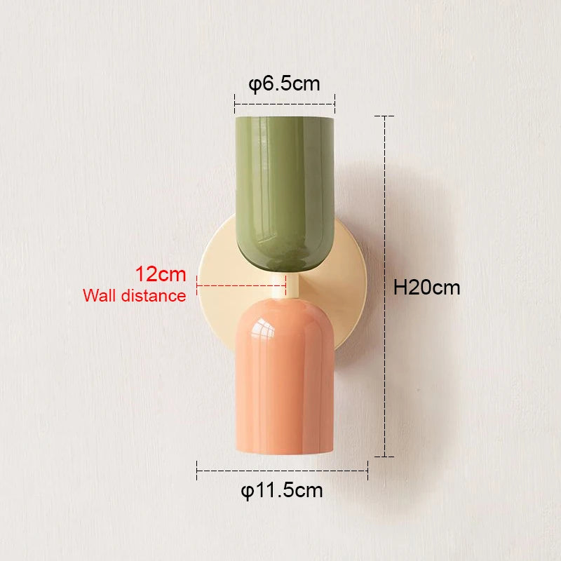 Nordic Living Room Wall Lamp Simple Modern Bedroom Bedside Aisle Children's Room Background Wall Lamp E27 Home Decoration