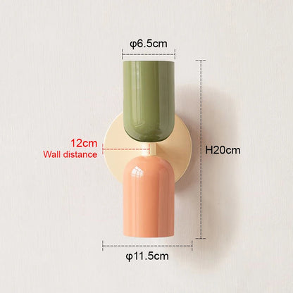 Nordic Living Room Wall Lamp Simple Modern Bedroom Bedside Aisle Children's Room Background Wall Lamp E27 Home Decoration