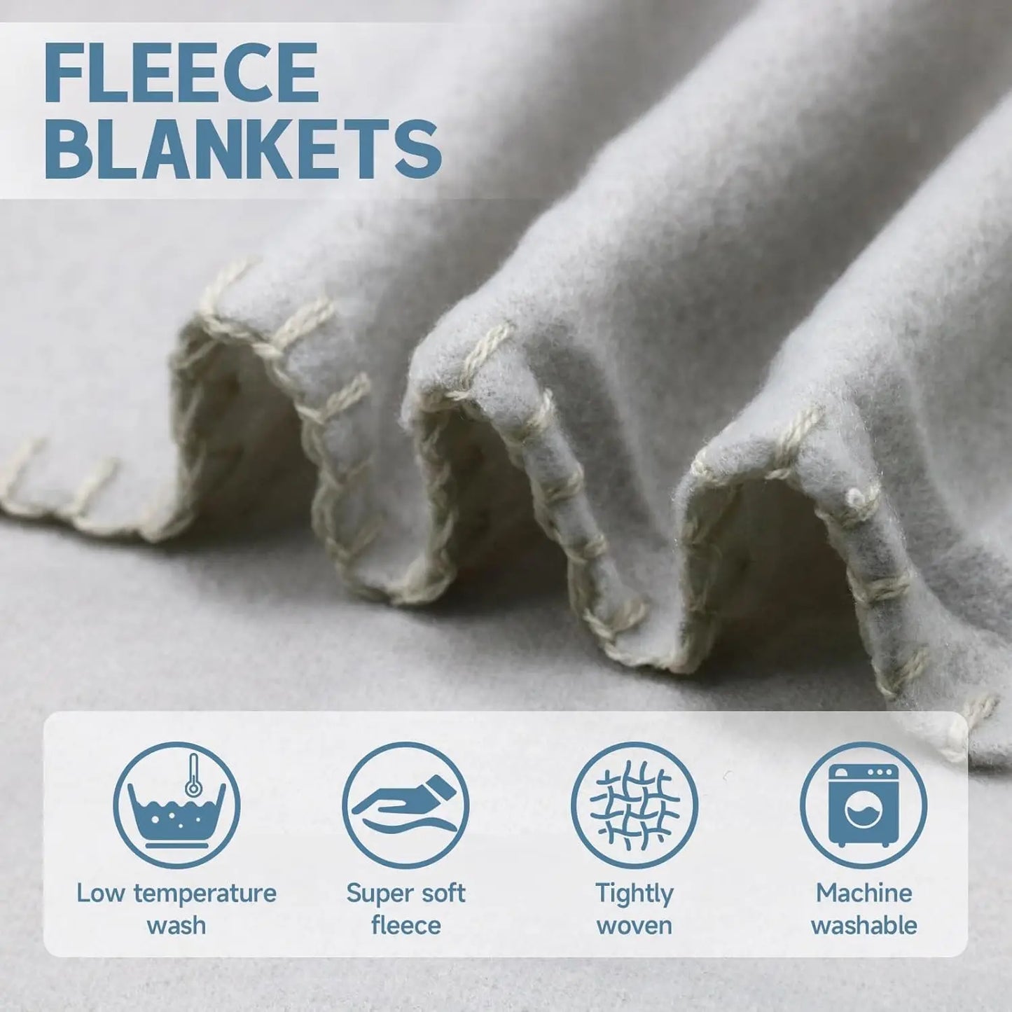4-8PCS Fleece Throw Blankets 60 x 50 in Gray Wedding Blankets for Guests Bulk Cheap Blankets Bulk Blankets for Homeless Donate