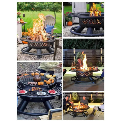 2026 Outdoor Firewood Stove Poker Barbecue Grill Bonfire Basin Baking Table  Courtyard Encircled Stove For Garden Decor