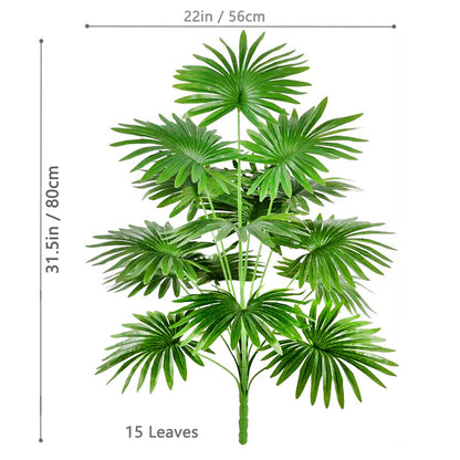 Artificial Palm Tree - Large Fake Tropical Plant Suitable for Indoor Outdoor Decoration Without Pot
