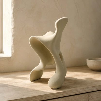 Abstract Flowing Form Resin Figurine Modern Minimalist Living Room Home Accent Decor