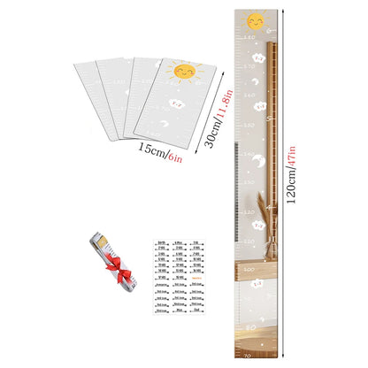 Children's Wall Growth Chart Wall Mirror Growth Chart Ruler Height Measurement Wall Sticker Wallpaper Children's Room Decoration