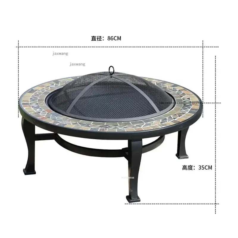 Outdoor Garden Villa Heaters Balcony Fire Pits Coffee Shop Restaurant Commercial Brazier Courtyard Camping Barbecue Table