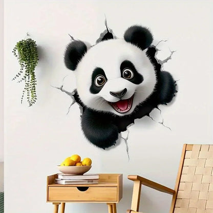 1pc of New Panda Stickers Featuring Animal Designs Perfect for Home Decor These Waterproof And Tear-Resistant Wallpaper Stickers