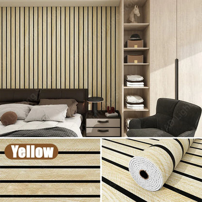 3m×40cm wood grain wallpaper Self Adhesive Removable Waterproof PVC wall sticker for Living Room Bedroom Wall DIY Modern Decor