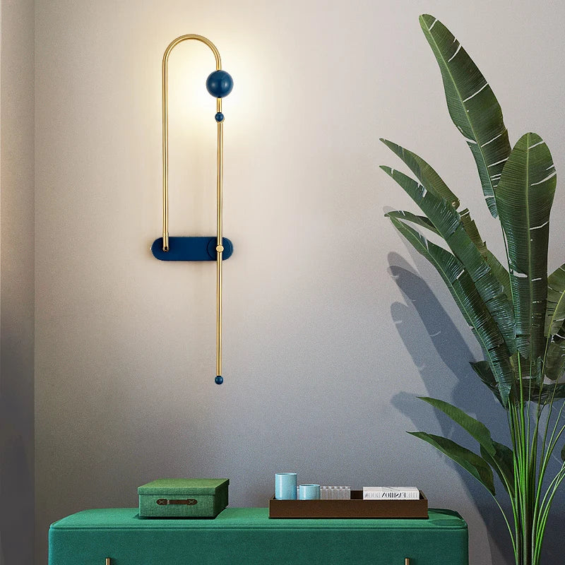 Odd Matter Wall lamp Home Gold Blue rotating lamp Bedroom designer replica lamp Nordic Loft wall art decor living room light