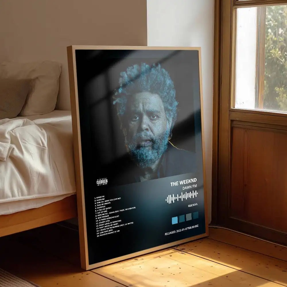 The Weeknd Poster Album Art Cover Songs Music Rap Wall Waterproof Paper Sticker For Living Room Home Decor