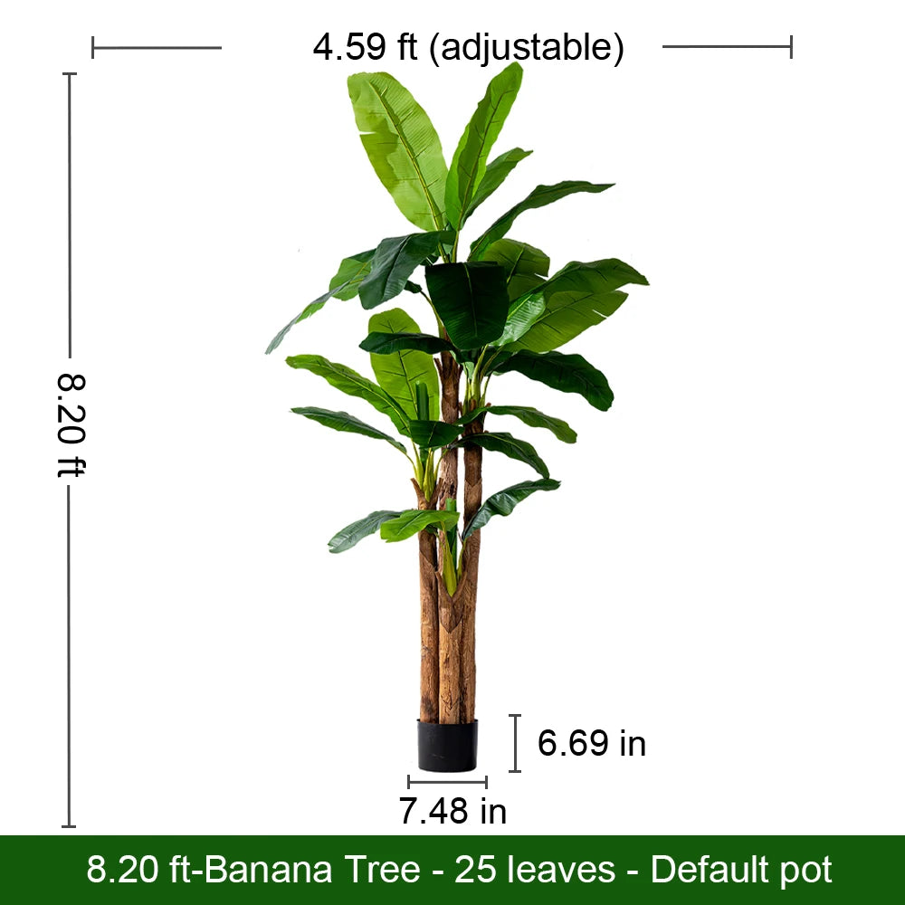 Tropical Style Artificial Banana Palm Tree Faux Plastic Plants for Outdoor Housewarming Decor Home Indoor Decoration