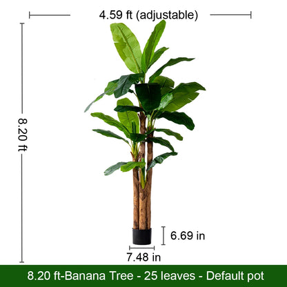 Tropical Style Artificial Banana Palm Tree Faux Plastic Plants for Outdoor Housewarming Decor Home Indoor Decoration