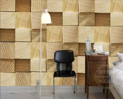 Custom wall paper 3D mural dark retro nostalgic wood stripe background wall photo living room bedroom TV background wallpaper