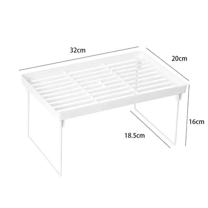 Home Closet Organizer Storage Shelf Kitchen Adjustable Storage Rack Shelves Cabinet Holders Space Saving Makeup Organizer