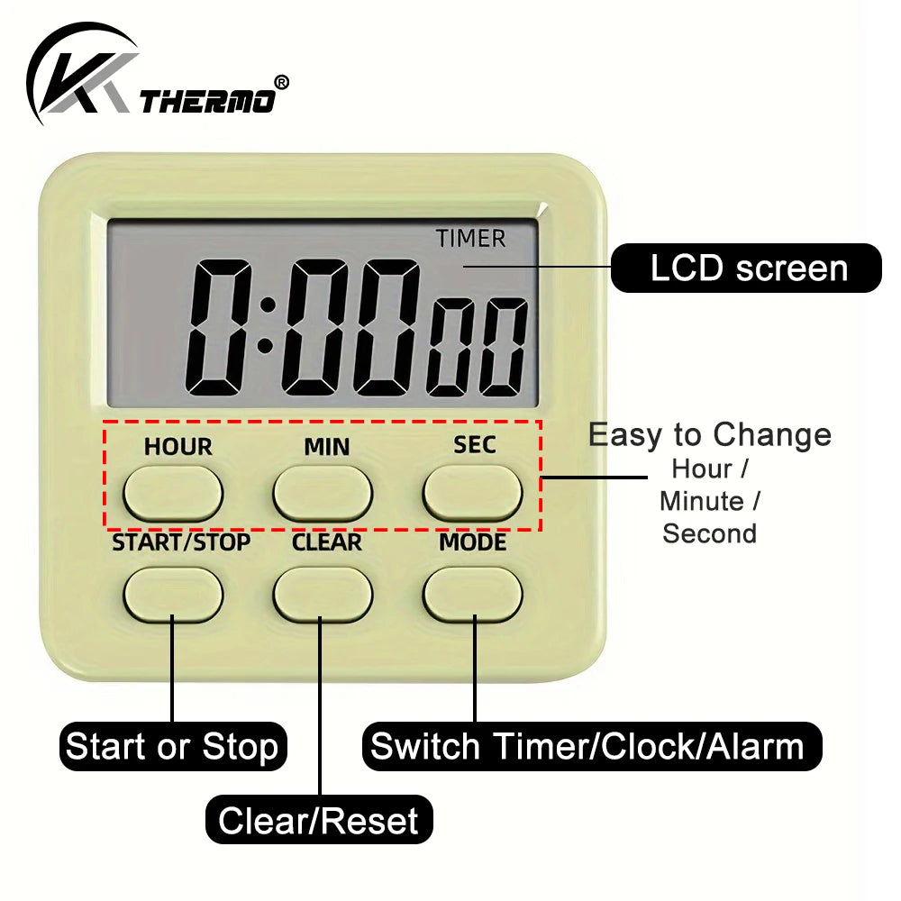 Multifunctional Kitchen Timer, Alarm Clock, Home Cooking, Practical Supplies, Kitchen Tools, Camping, New