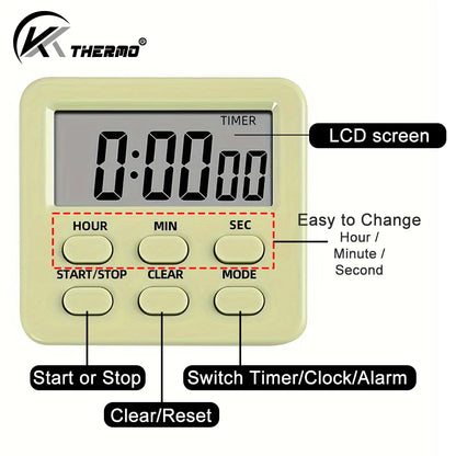 Multifunctional Kitchen Timer, Alarm Clock, Home Cooking, Practical Supplies, Kitchen Tools, Camping, New