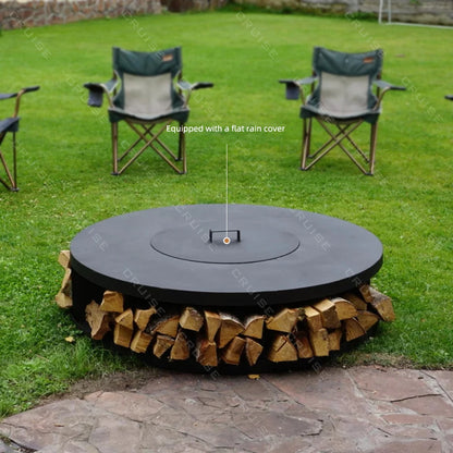 CRUISE High Temperature Resistant Wood/  /  /Atomized/Electronic Table Fireplace With BBQ 1000mm Freestanding Fire Pit