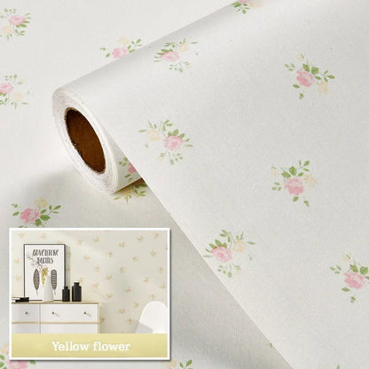 Self-adhesive Wallpaper Pastoral Flowers Waterproof and Moisture-proof Home Stickers for Living Room Bedroom Floral Decoration