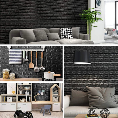 3D wallboard wallpaper sticker with self-adhesive waterproof foam, suitable for indoor wall decoration, bathroom home decoration