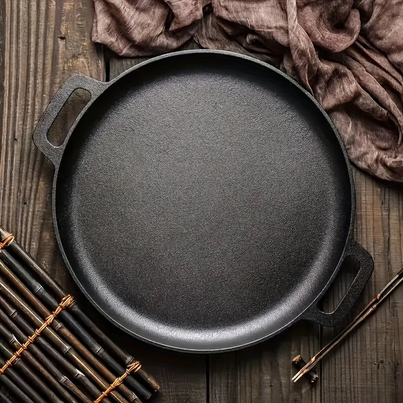 2026 Hot Sale Multifunctional Cast Iron Frying Pan Non-Stick Skillet Round Griddle Kitchen Cookware for Stove & Outdoor Cooking