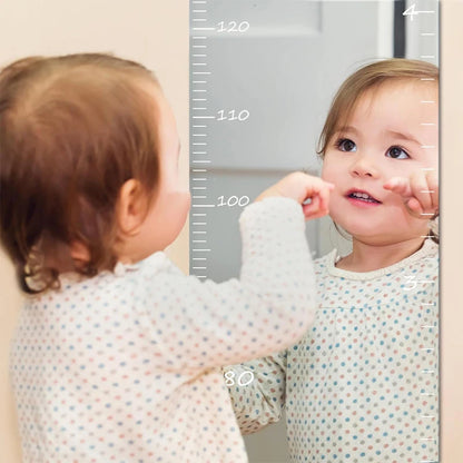 Children's Wall Growth Chart Wall Mirror Growth Chart Ruler Height Measurement Wall Sticker Wallpaper Children's Room Decoration