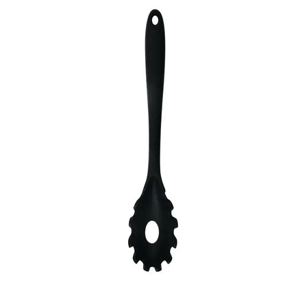 Silicone Pasta Noodle Colander Long Handle Spaghetti Spoon Noodle Scoop Colander Slot Spoon Nylon Drain Strainer Kitchen Gadget