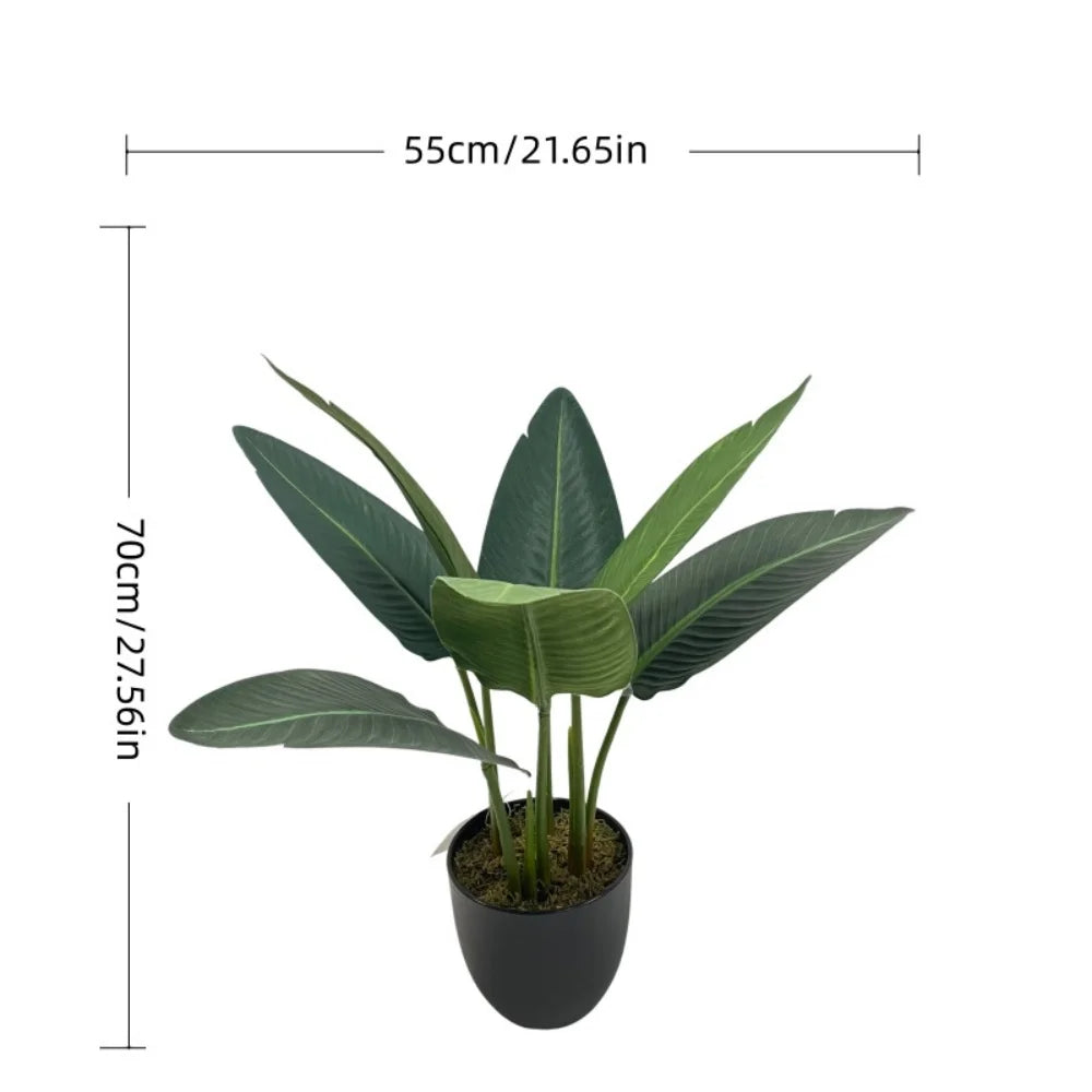 Live Natural Artificial Bird of Paradise Plant Bonsai Banana Tree Fake Leaf Trunk Indoor Outdoor Hotels Decor Greenery