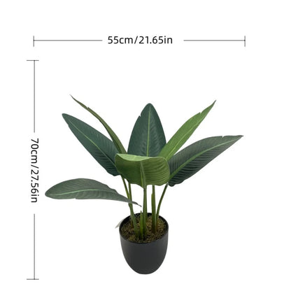 Live Natural Artificial Bird of Paradise Plant Bonsai Banana Tree Fake Leaf Trunk Indoor Outdoor Hotels Decor Greenery