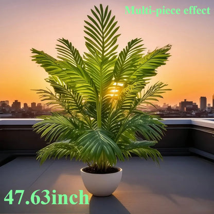 50-Inch Giant Artificial Palm Tree Realistic Full Lush Greenery Indoor Outdoor All-Season Decor for Home Office Wedding Party