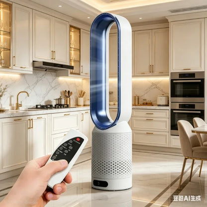 2026 Portable Bladeless Fan Air Purify Circulation Ultra Silent Cooling Tower Fan for Home Dorm Desk Floor