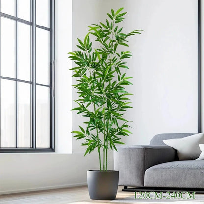 Artificial Green Bamboo Fadeless Disassembling Bamboo 120CM To 240CM False Plant Indoor and Outdoor Courtyard Decoration