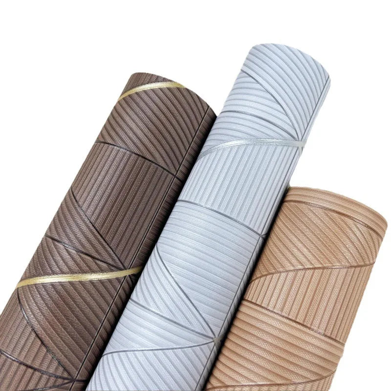 Contemporary Striped Wallpaper Roll, Waterproof Home Decoration for Living Room, Non Self-Adhesive Hotel Wall Commercial Use