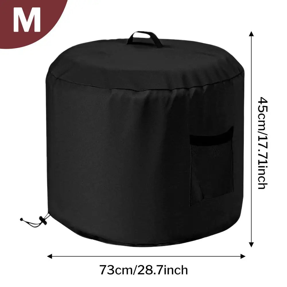 Outdoor Fire Pit Cover Waterproof Outdoor Round Fire Pit Cover Weatherproof Oxford Fabric Protector For Barbecue Bonfire