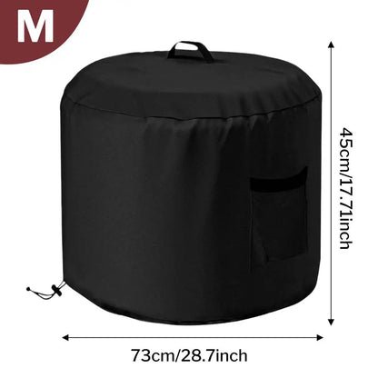 Outdoor Fire Pit Cover Waterproof Outdoor Round Fire Pit Cover Weatherproof Oxford Fabric Protector For Barbecue Bonfire