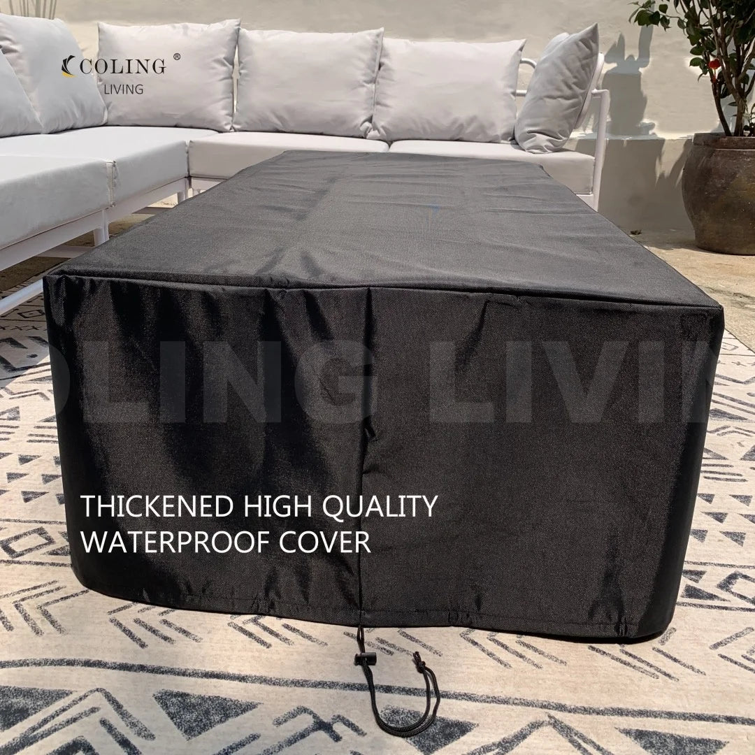 Luxury Outdoor Garden Furniture Factory's Propane Fire Pit Table with Smokeless Fireplace GFRC Concrete Gas Fire Pit