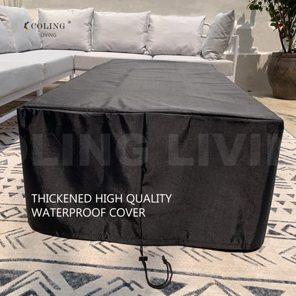 Luxury Outdoor Garden Furniture Factory's Propane Fire Pit Table with Smokeless Fireplace GFRC Concrete Gas Fire Pit